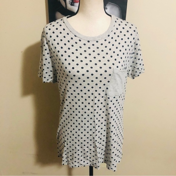 French Connection Polka Dot Pocket Tee - Picture 2 of 7